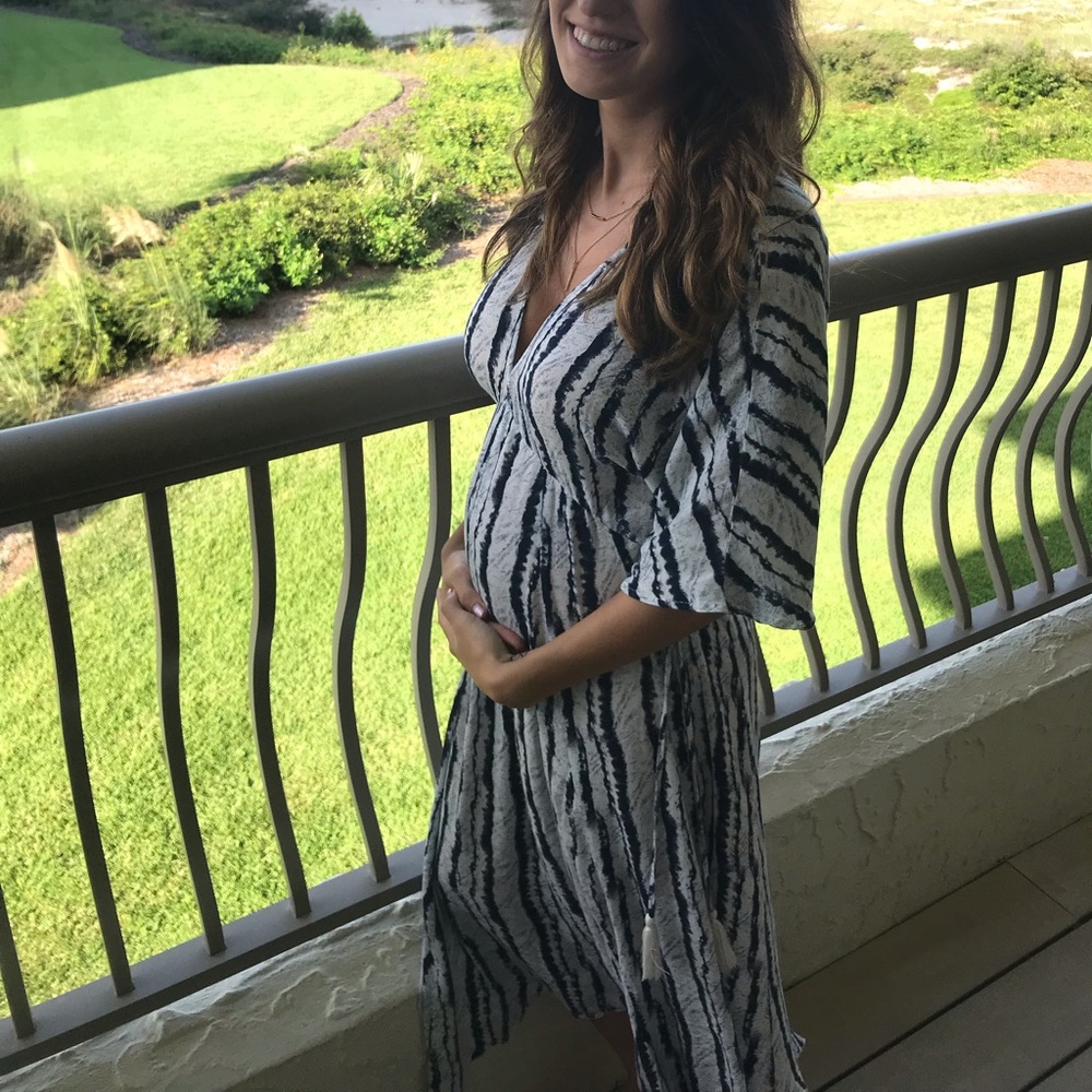 Blue & White long dress